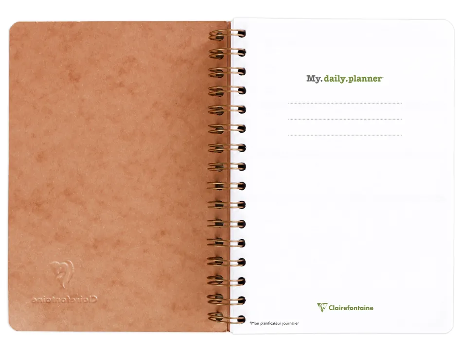 Cahier clairefontaine my dailyplanner nomaddict reliure integrale 148x210mm 250p detachables reglure