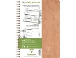 Cahier clairefontaine my dailyplanner nomaddict reliure integrale 148x210mm 250p detachables reglure