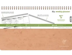Cahier clairefontaine my weekly planner nomaddict reliure integrale 297x170mm 120p detachables reglure