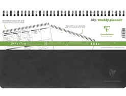 Cahier clairefontaine my weekly planner nomaddict reliure integrale 297x170mm 120p detachables reglure