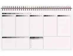 Cahier clairefontaine my weekly planner nomaddict reliure integrale 297x170mm 120p detachables reglure