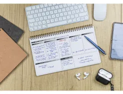 Cahier clairefontaine my dailyplanner nomaddict reliure integrale 148x210mm 250p detachables reglure