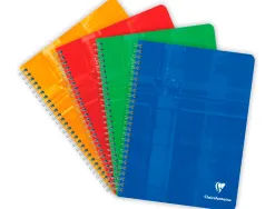 Cahier clairefontaine papier vélin velouté couverture pelliculée reliure intégrale a5+ 17x22cm 100 pages 90g séyès