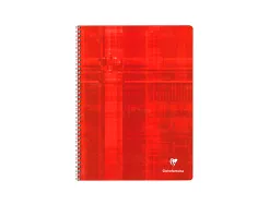 Cahier clairefontaine papier vélin velouté couverture pelliculée reliure intégrale a4+ 24x32cm 180 pages 90g séyès