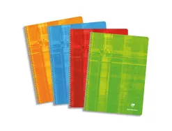 Cahier clairefontaine papier vélin velouté couverture pelliculée reliure intégrale a4+ 24x32cm 180 pages 90g séyès