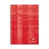 Cahier clairefontaine papier vélin velouté couverture pelliculée reliure intégrale a4 21x29,7cm 100 pages 90g 5x5mm