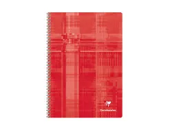 Cahier clairefontaine papier vélin velouté couverture pelliculée reliure intégrale a4 21x29,7cm 100 pages 90g 5x5mm