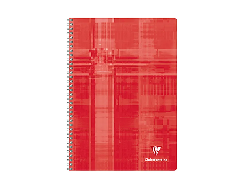 Cahier clairefontaine papier vélin velouté couverture pelliculée reliure intégrale a4 21x29,7cm 100 pages 90g 5x5mm