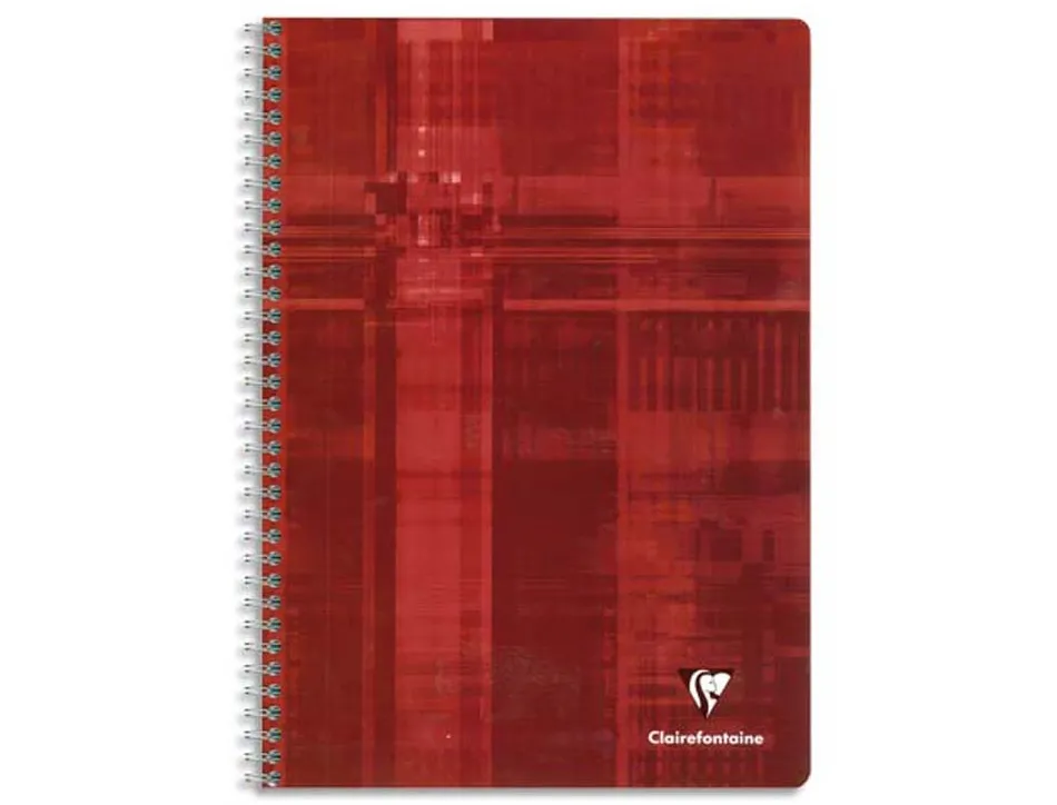 Cahier clairefontaine papier vélin velouté couverture pelliculée reliure intégrale a4 21x29,7cm 180 pages 90g séyès