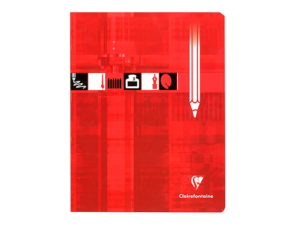Cahier clairefontaine piqué dessin extra blanc couverture pelliculée a5+ 17x22cm 32 pages 125g uni