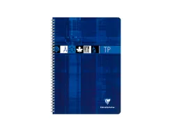 Cahier clairefontaine travaux pratiques reliure intégrale papier vélin a4+ 24x32cm 80 pages 40 séyès/40 unies 90g