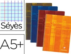 Cahier clairefontaine 17x22cm 100 pages seyes papier velin veloute 90g couverture pelliculee reliure integrale