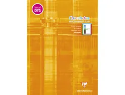 Cahier clairefontainte ecriture pique special dys 210x297mm 48p reglure cadre et lignes 4 couleurs et