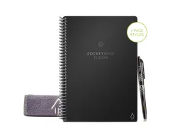 Cahier connecte bic rocketbook fusion executive reutilisable a5 42p avec stylo et serviette microfibre