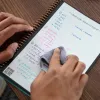 Cahier connecte bic rocketbook core letter reutilisable a4 32p pointillees avec stylo et