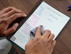 Cahier connecte bic rocketbook core letter reutilisable a4 32p pointillees avec stylo et