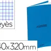 Cahier conquerant classique agrafe 240x320mm 96 pages seyes 90g couverture carte recyclee coloris bleu