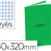 Cahier conquerant classique agrafe 240x320mm 96 pages seyes 90g couverture carte recyclee coloris vert