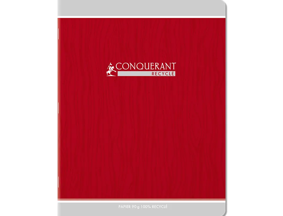 Cahier conquerant classique agrafe 170x220 96 pages 90g seyes recycle