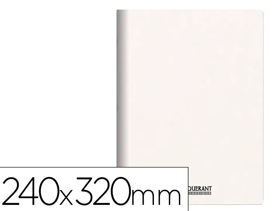 Cahier conquerant personnalisable agrafe 240x320mm 96 pages reglure unie 90g couverture carte brut