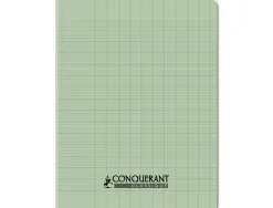 Cahier conquerant poplypropylene papier velin extra pastel 17x22 cm 96 pages piqure 90g seyes vert
