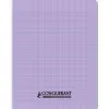 Cahier conquerant poplypropylene papier velin extra pastel 17x22 cm 96 pages piqure 90g seyes lila