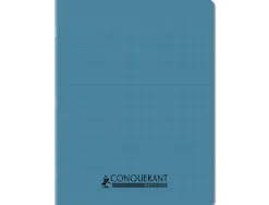 Cahier conquerant poplypropylene recycle indechirable et lavable 17x22 cm 96 pages seyes bleu