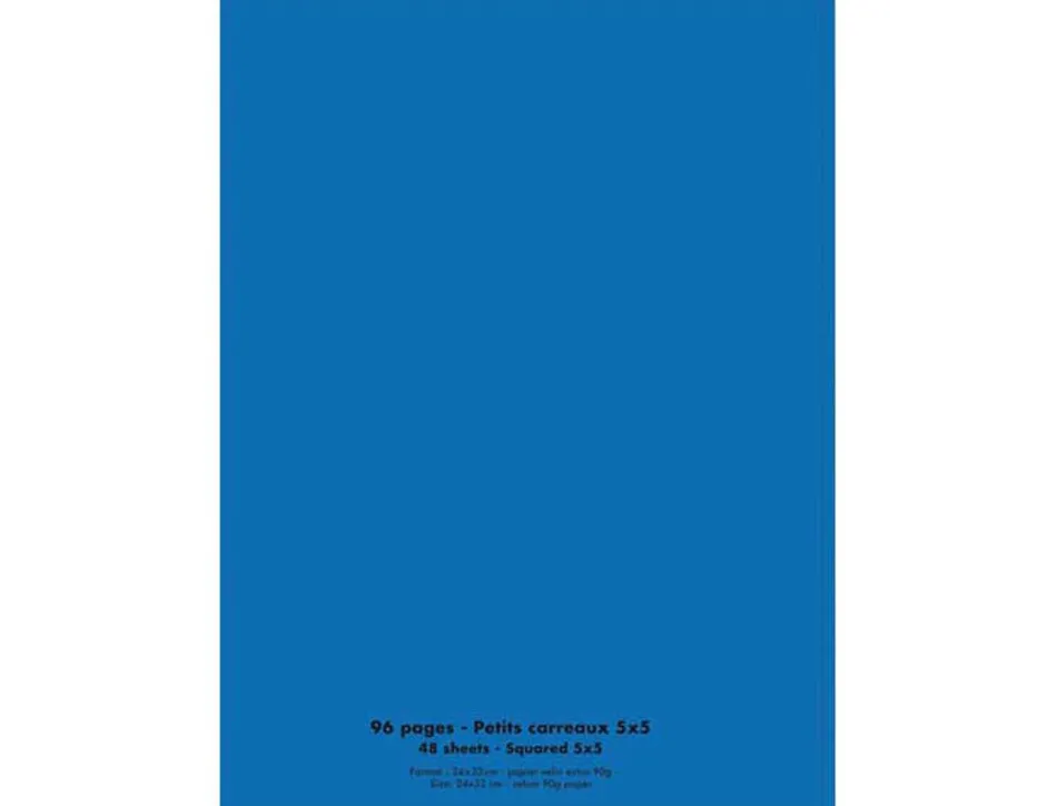 Cahier conquerant poplypropylene indechirable et lavable papier velin extra 24x32 cm 96 pages 5x5 piqure