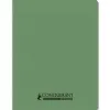 Cahier conquerant poplypropylene recycle indechirable et lavable 17x22 cm 96 pages seyes vert