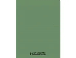Cahier conquerant poplypropylene indechirable et lavable recycle 24x32 cm 96 pages seyes piqure 90g