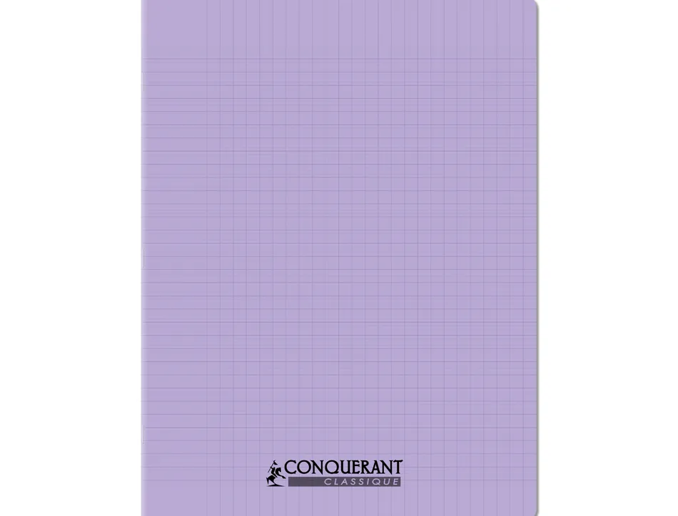 Cahier conquerant poplypropylene indechirable et lavable papier velin extra 24x32 cm 96 pages seyes