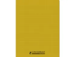 Cahier conquerant poplypropylene indechirable et lavable recycle 24x32 cm 96 pages seyes piqure 90g
