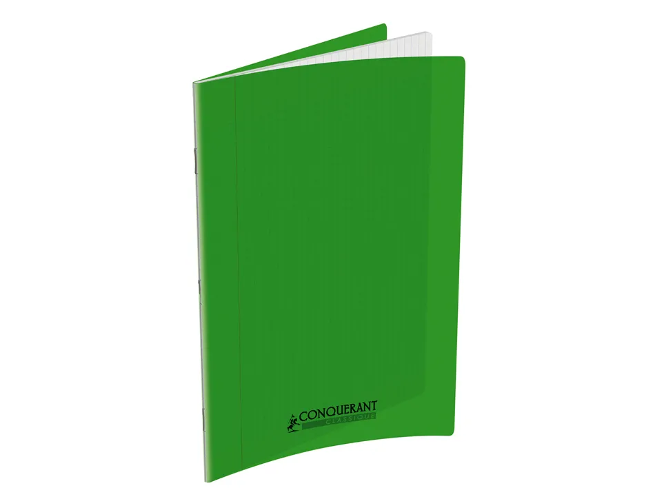 Cahier conquerant poplypropylene indechirable et lavable papier velin extra 24x32 cm 60 pages seyes