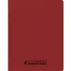 Cahier conquerant poplypropylene recycle indechirable et lavable 17x22 cm 96 pages seyes rouge