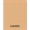 Cahier conquerant poplypropylene papier velin extra pastel 17x22 cm 96 pages piqure 90g abricot