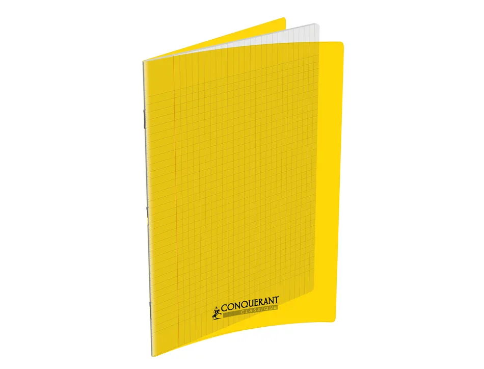 Cahier conquerant poplypropylene indechirable et lavable papier velin extra 24x32 cm 60 pages seyes