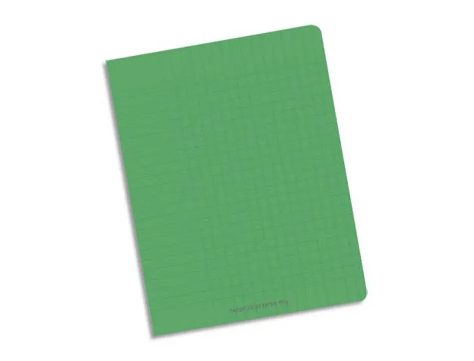 Cahier conquerant poplypropylene indechirable et lavable papier velin extra 24x32 cm 96 pages 5x5 piqure