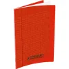 Cahier conquérant polypropylène a4+ 24x32cm 140 pages 90g séyès coloris rouge