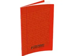 Cahier conquérant polypropylène a4+ 24x32cm 140 pages 90g séyès coloris rouge