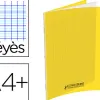 Cahier conquérant polypropylène a4+ 24x32cm 140 pages 90g séyès coloris jaune
