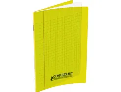 Cahier conquérant polypropylène a5+ 17x22cm 140 pages 90g séyès coloris jaune