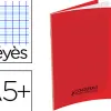 Cahier conquérant polypropylène a5+ 17x22cm 140 pages 90g séyès coloris rouge