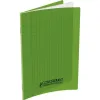 Cahier conquérant polypropylène a5+ 17x22cm 140 pages 90g séyès coloris vert