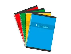 Cahier conquérant sept reliure intégrale couverture offset a5+ 17x22cm 180 pages 70g 5x5mm