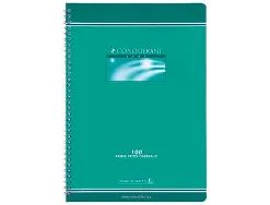 Cahier conquérant sept reliure intégrale couverture offset a4 21x29,7cm 100 pages 70g 5x5mm
