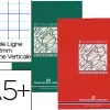 Cahier d'écriture piqué conquérant classique couverture vernie carte couchée a5+ 17x22cm 32 pages 90g 2 interlignes 8mm