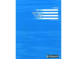 Cahier dessin calligraphe piqure couverture carte offset 24x32cm 32 pages uni 120g