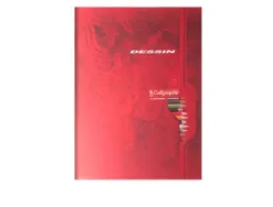 Cahier dessin conquerant piqure couverture carte offset 17x22cm 32 pages uni 90g