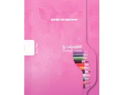 Cahier dessin conquerant piqure couverture carte offset 17x22cm 16 pages 10x10 90g