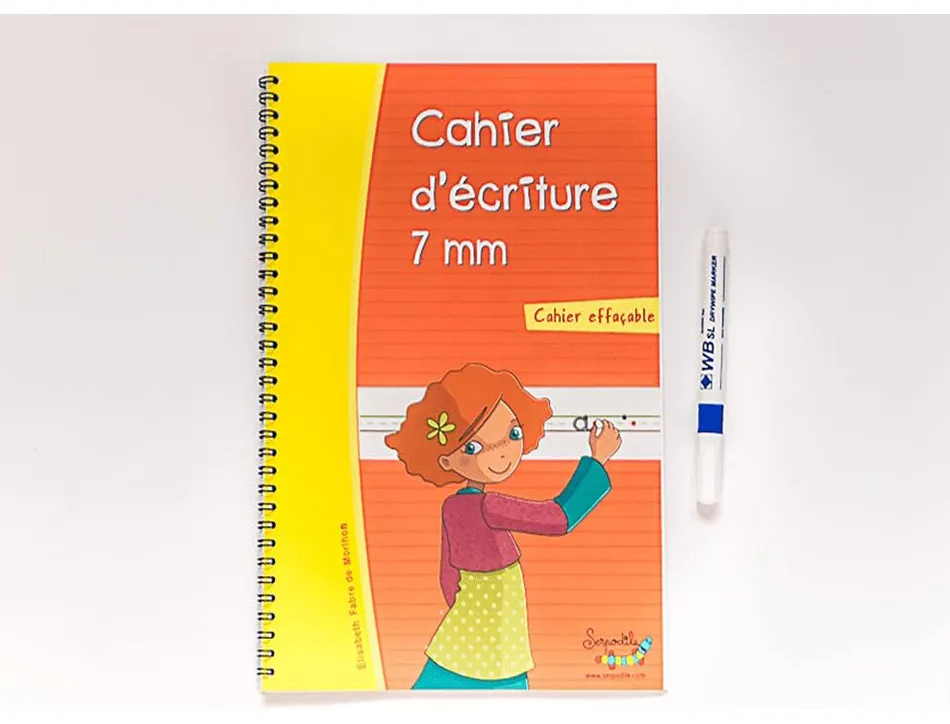 Cahier entrainement hamelin serpodile cahier d ecriture cursive double ligne 7mm a4 44 pages avec stylo